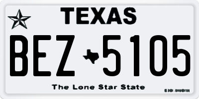 TX license plate BEZ5105
