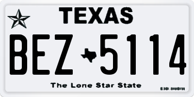 TX license plate BEZ5114