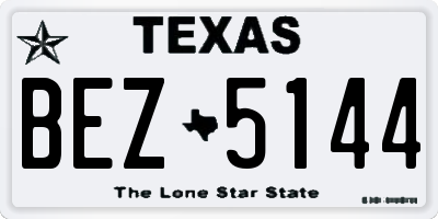TX license plate BEZ5144