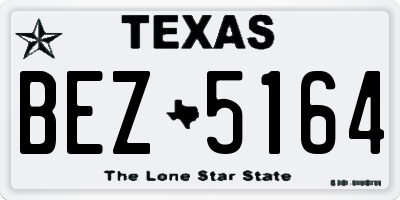 TX license plate BEZ5164