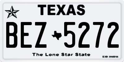 TX license plate BEZ5272
