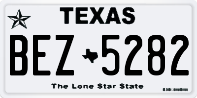 TX license plate BEZ5282