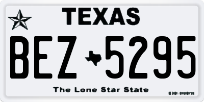 TX license plate BEZ5295