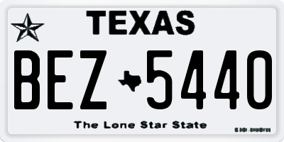 TX license plate BEZ5440