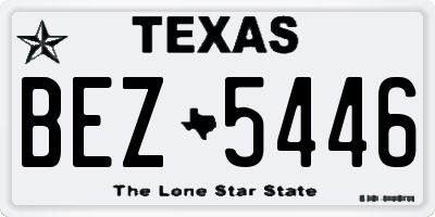 TX license plate BEZ5446