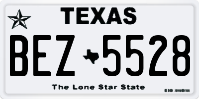 TX license plate BEZ5528