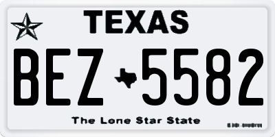 TX license plate BEZ5582