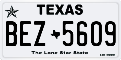 TX license plate BEZ5609