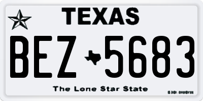 TX license plate BEZ5683