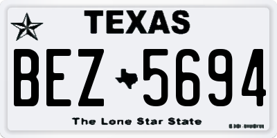 TX license plate BEZ5694