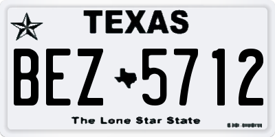 TX license plate BEZ5712