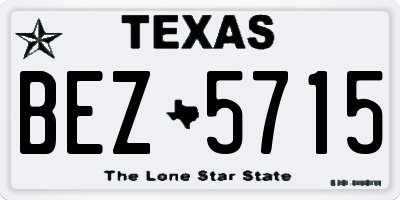 TX license plate BEZ5715