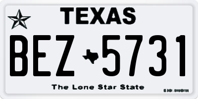 TX license plate BEZ5731