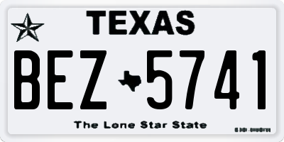 TX license plate BEZ5741