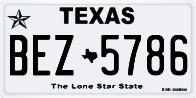 TX license plate BEZ5786