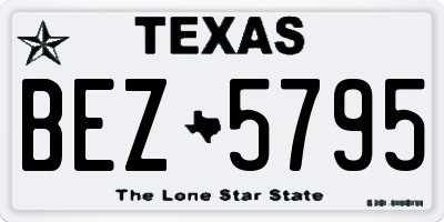 TX license plate BEZ5795