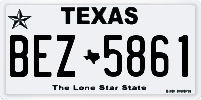 TX license plate BEZ5861