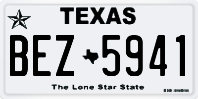 TX license plate BEZ5941