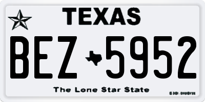 TX license plate BEZ5952