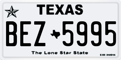 TX license plate BEZ5995