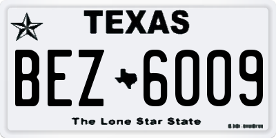 TX license plate BEZ6009