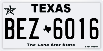TX license plate BEZ6016