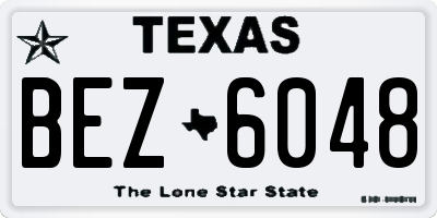 TX license plate BEZ6048