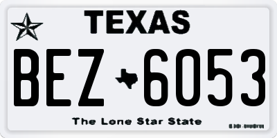 TX license plate BEZ6053