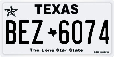 TX license plate BEZ6074