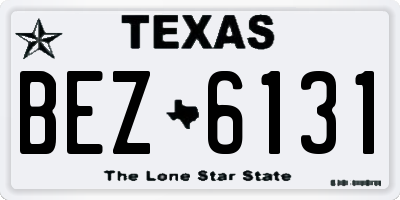 TX license plate BEZ6131