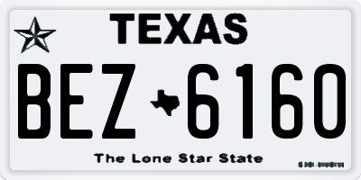 TX license plate BEZ6160