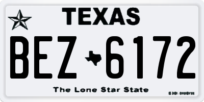 TX license plate BEZ6172