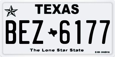 TX license plate BEZ6177