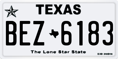TX license plate BEZ6183