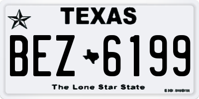 TX license plate BEZ6199