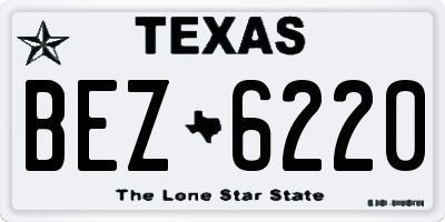 TX license plate BEZ6220