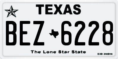 TX license plate BEZ6228