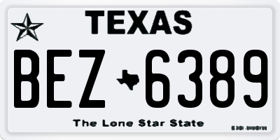 TX license plate BEZ6389