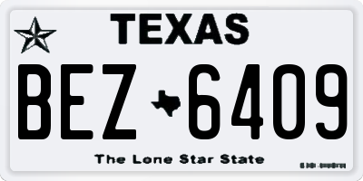 TX license plate BEZ6409