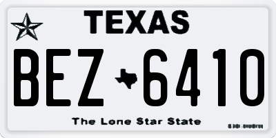 TX license plate BEZ6410