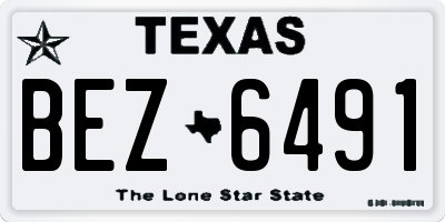 TX license plate BEZ6491