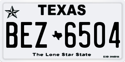 TX license plate BEZ6504