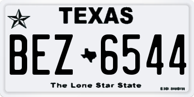 TX license plate BEZ6544