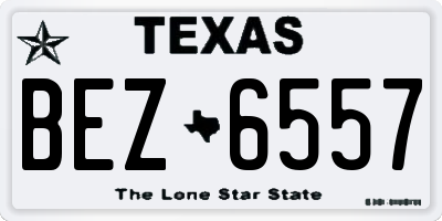 TX license plate BEZ6557
