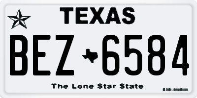 TX license plate BEZ6584