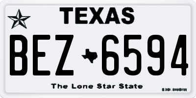 TX license plate BEZ6594