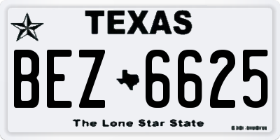 TX license plate BEZ6625