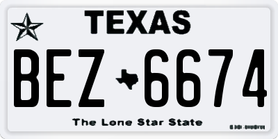 TX license plate BEZ6674