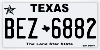 TX license plate BEZ6882