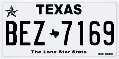 TX license plate BEZ7169